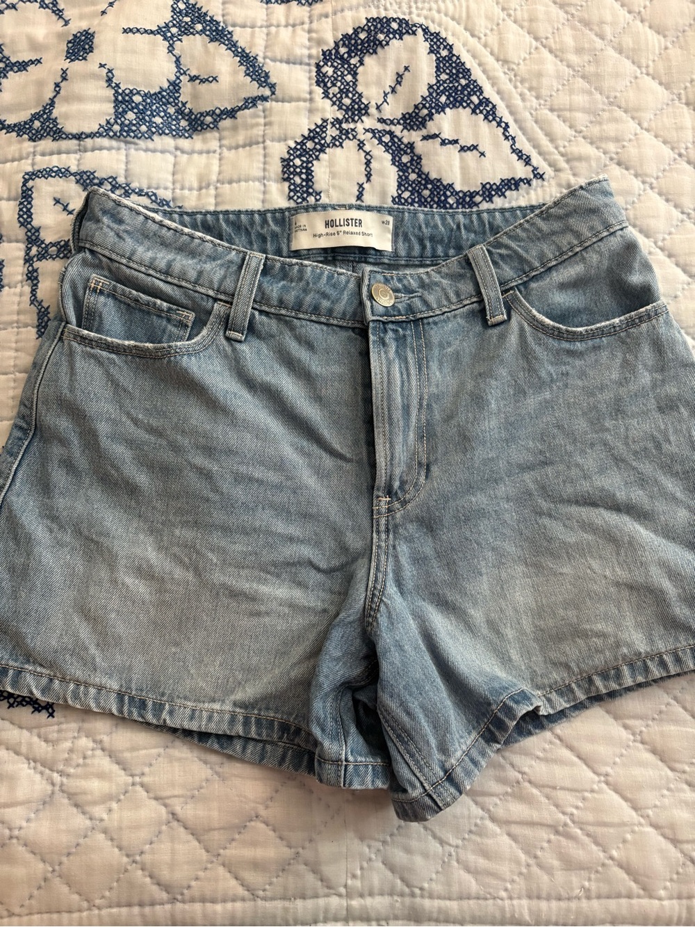 Hollister Light Wash Denim Shorts